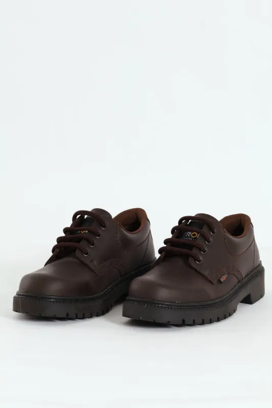 Orlando M4 Leather Lace Up Shoe - Dark Brown sold by Edgars
