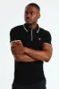 Tipped Core Polo Golfer - Black sold by Edgars