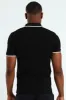 Tipped Core Polo Golfer - Black sold by Edgars