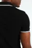 Tipped Core Polo Golfer - Black sold by Edgars