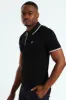 Tipped Core Polo Golfer - Black sold by Edgars