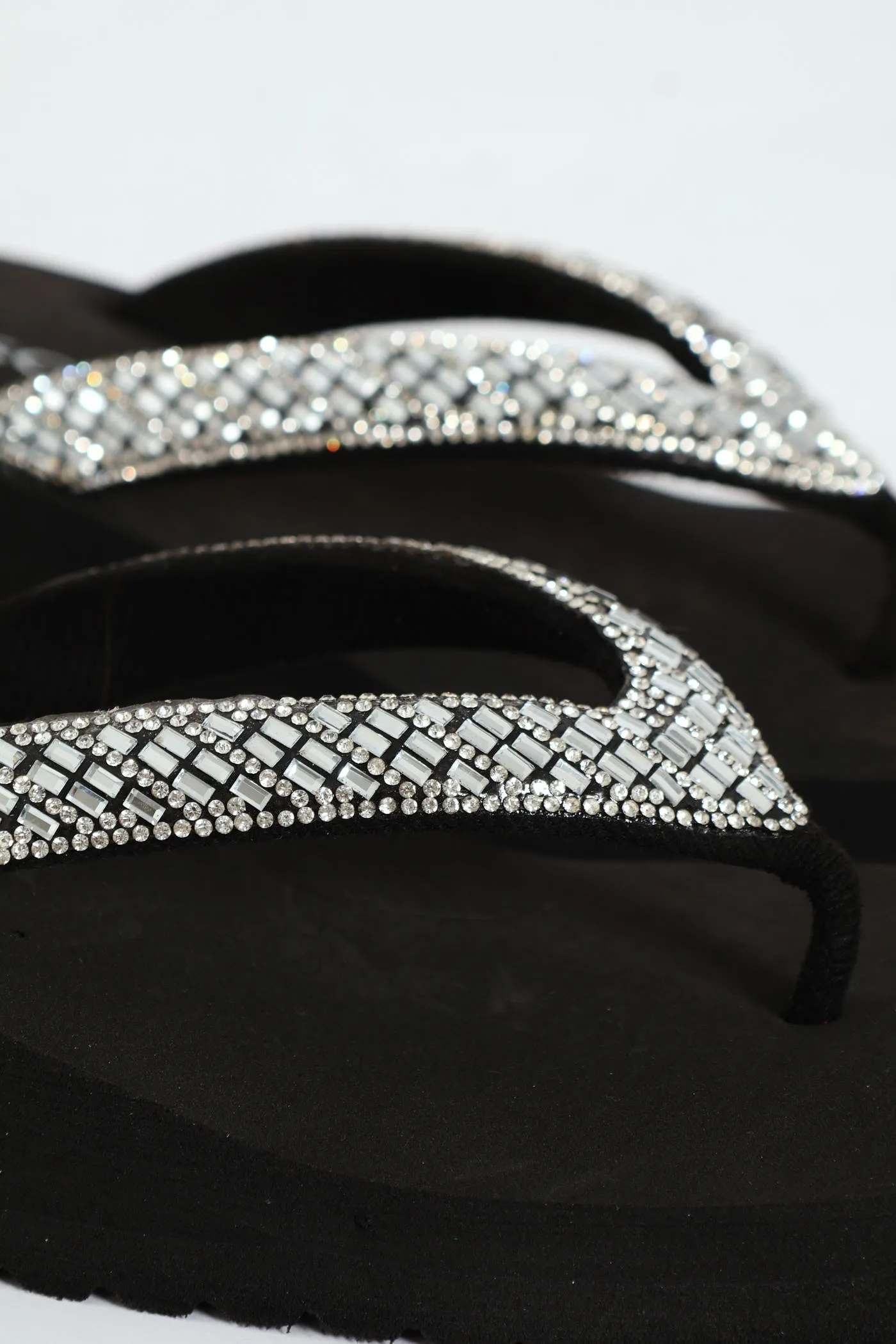 Diamante Puff Strap Thong Sandal - Black sold by Edgars product image thumbnail 2