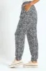 Pull-On Elasticated Cuff Jogger - White/Black sold by Edgars
