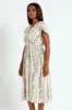 Voile Maxi Kaftan Dress With Ties - Black/Cream sold by Edgars 