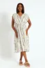 Voile Maxi Kaftan Dress With Ties - Black/Cream sold by Edgars 