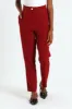Button Slim Leg Pants - Wine sold by Edgars