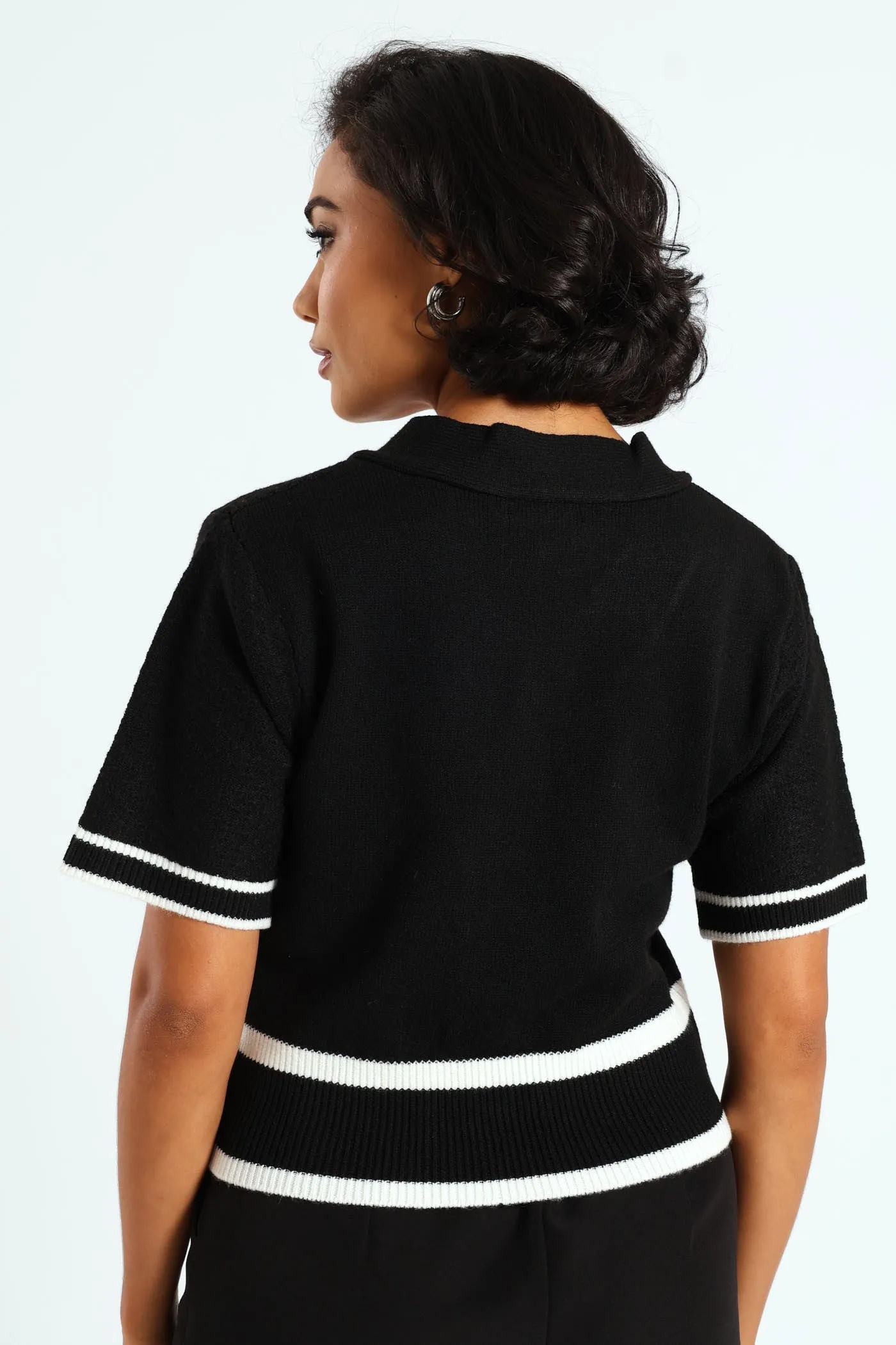 Preppy Contrast Cardigan - Black sold by Edgars product image thumbnail 3