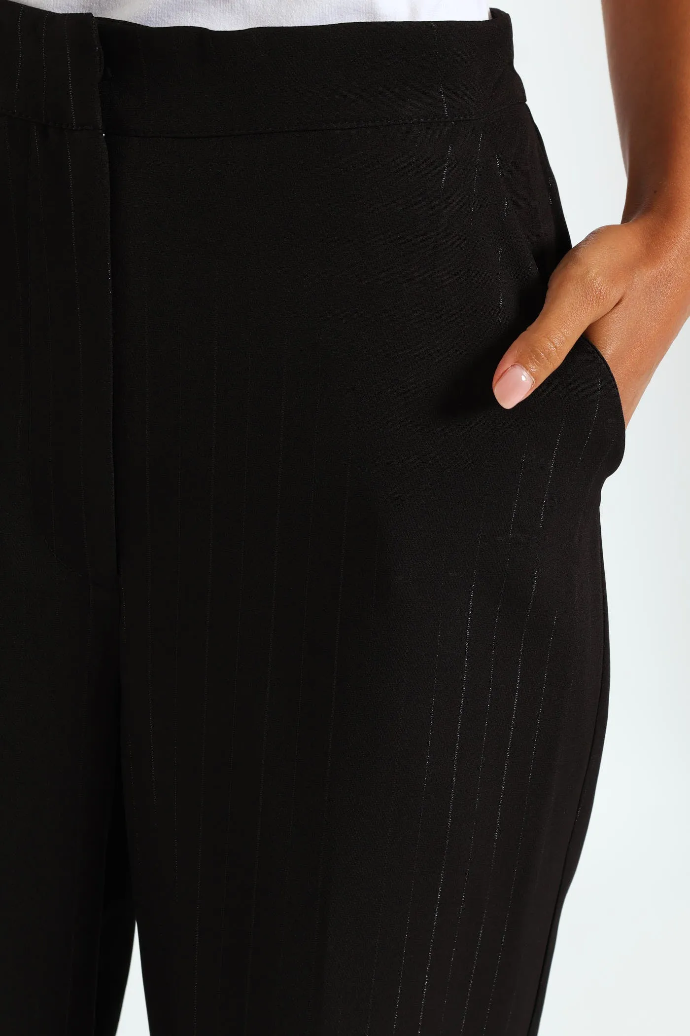 Lurex Stripe Straight Leg Pants - Black sold by Edgars product image thumbnail 5