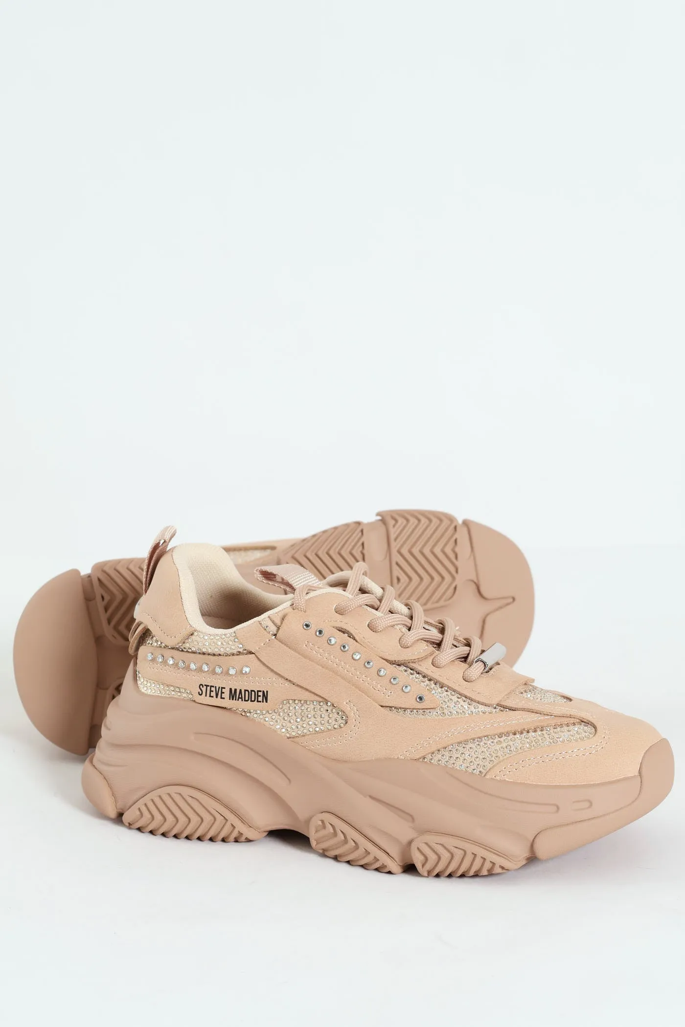 Possession Lace Up Chunky Sportie Sneaker - Blush sold by Edgars