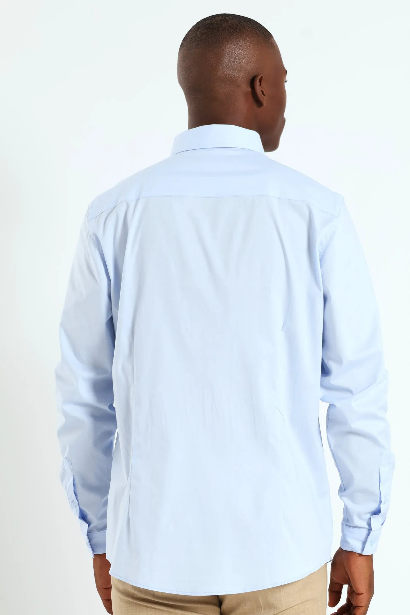 Stretch Concealed Placket Shirt - Light Blue sold by Edgars product image thumbnail 5