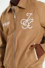 Suede Emroidery Baseball Jacket - Camel sold by Edgars