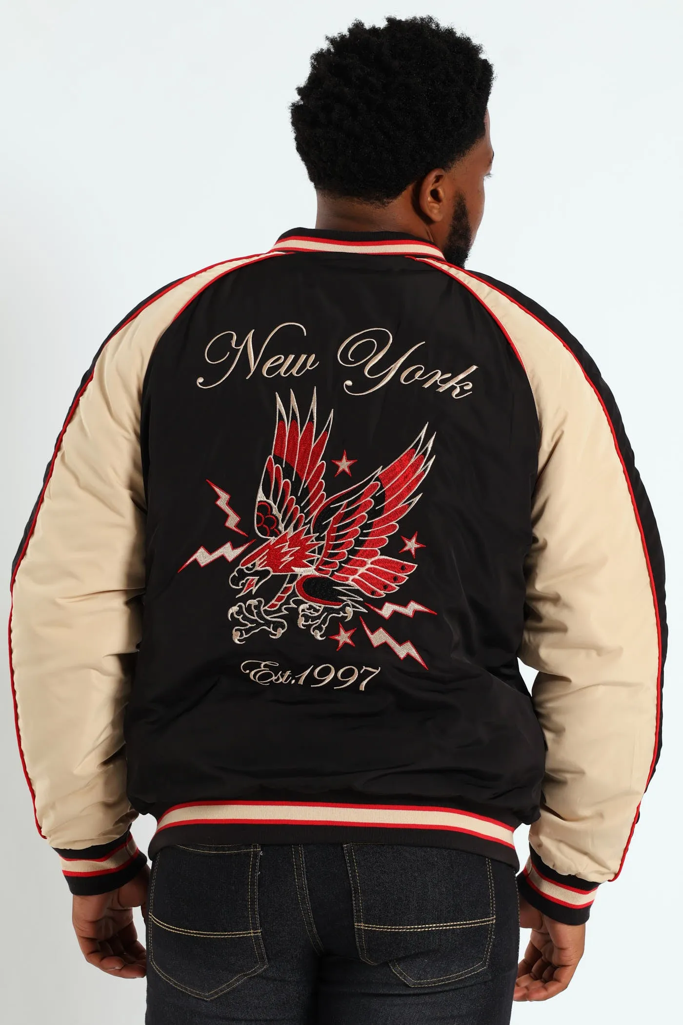 Satin Eagle Embroidered Jacket - Black sold by Edgars product image thumbnail 2