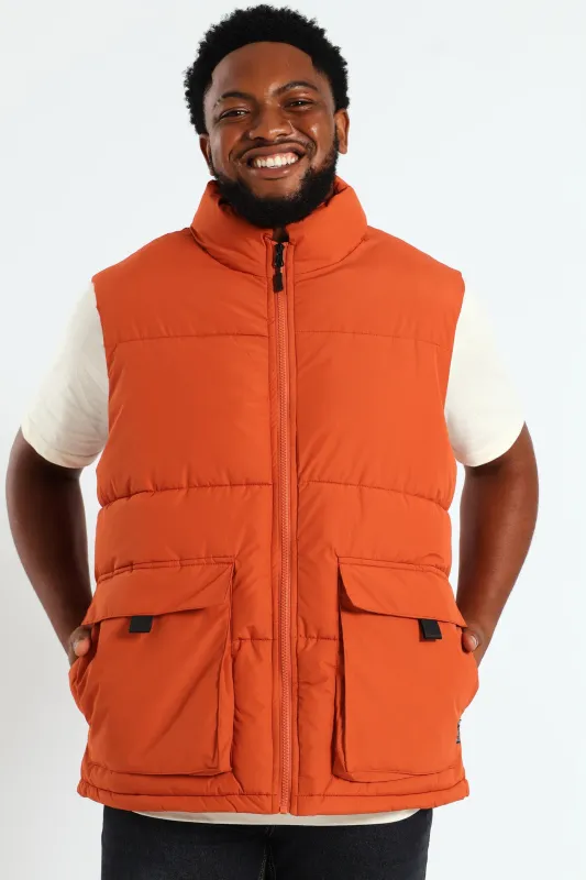 Gillet Puffer - Ochre sold by Edgars
