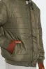 Quilted Press Stud Sherpa Lined Bomber - Olive sold by Edgars