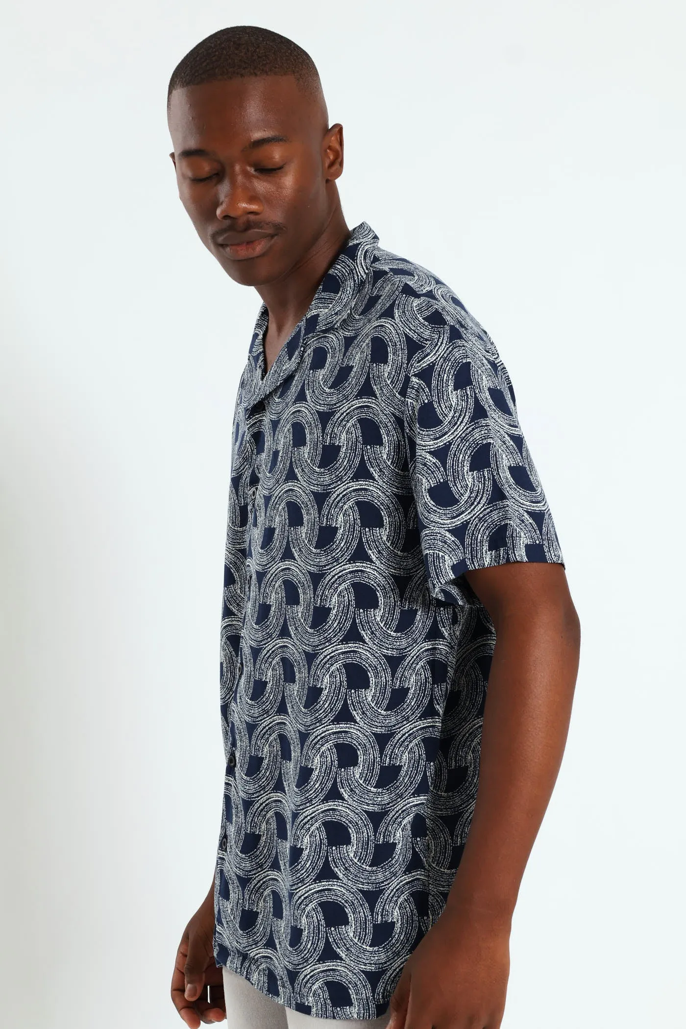 Half Circle Print Shirt - Navy sold by Edgars product image thumbnail 2