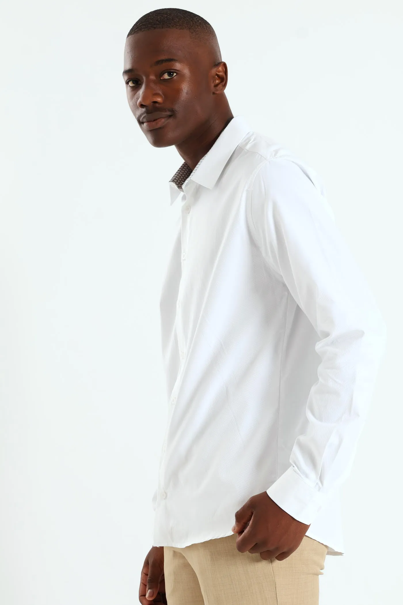 Contrast Collar Cuff Shirt - White sold by Edgars product image thumbnail 4
