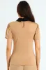 Peter Pan Preppy Tie Up Blouse - Taupe sold by Edgars