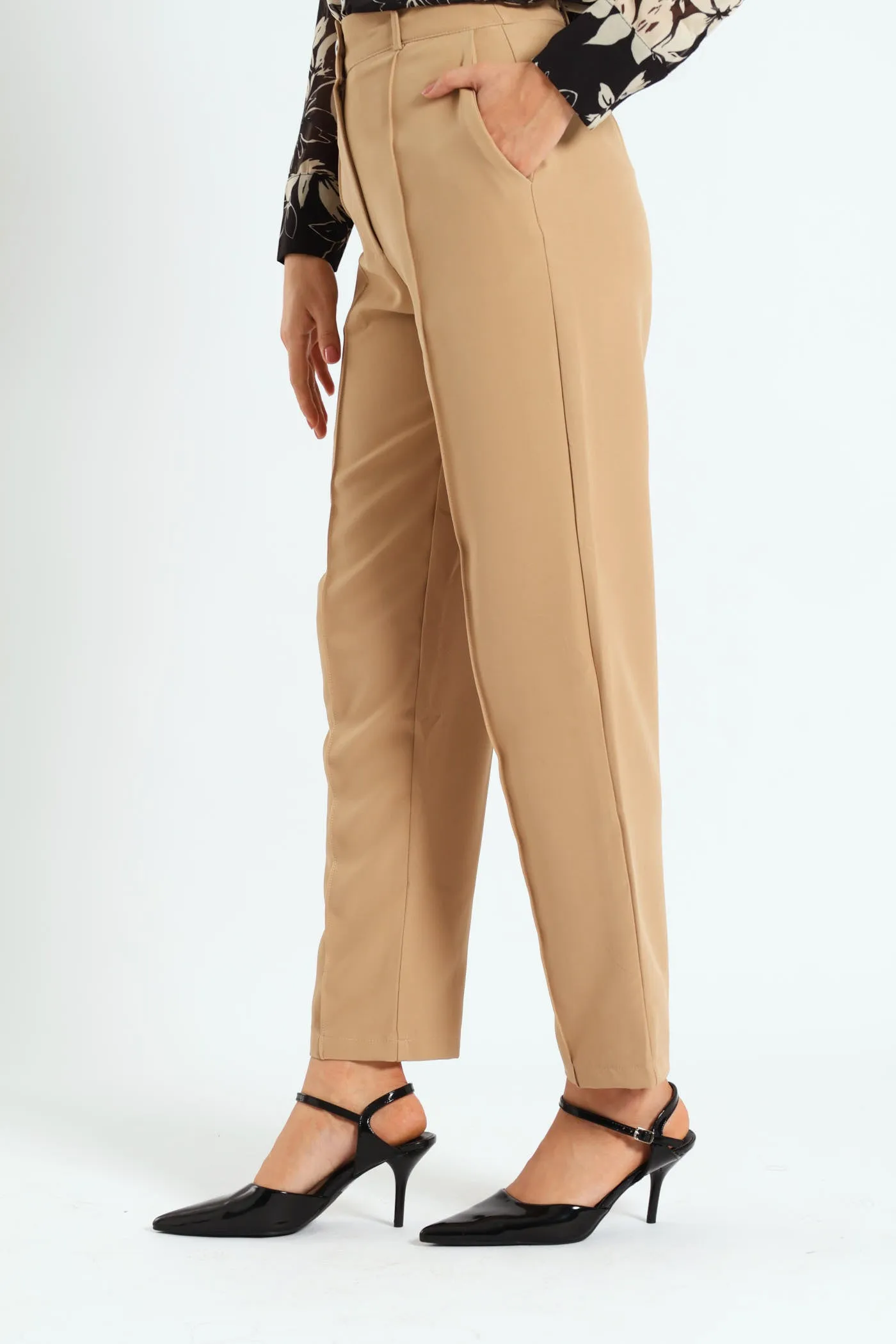 Pin Tuck Slim Leg Pant - Latte sold by Edgars product image thumbnail 3