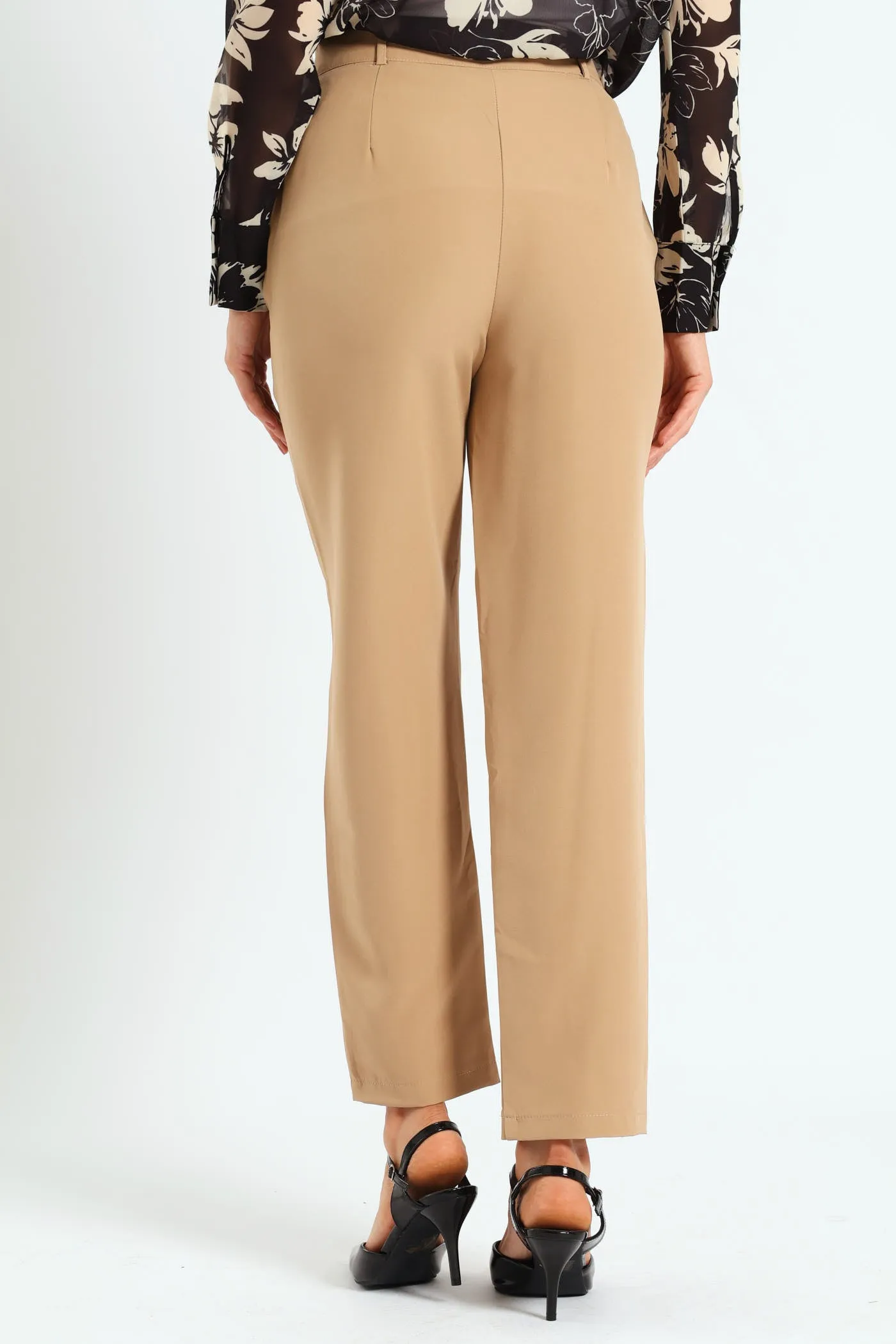 Pin Tuck Slim Leg Pant - Latte sold by Edgars product image thumbnail 4