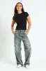 Cargo Contrast Stitch Jean - Salty Mid Wash sold by Edgars