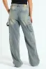 Cargo Contrast Stitch Jean - Salty Mid Wash sold by Edgars
