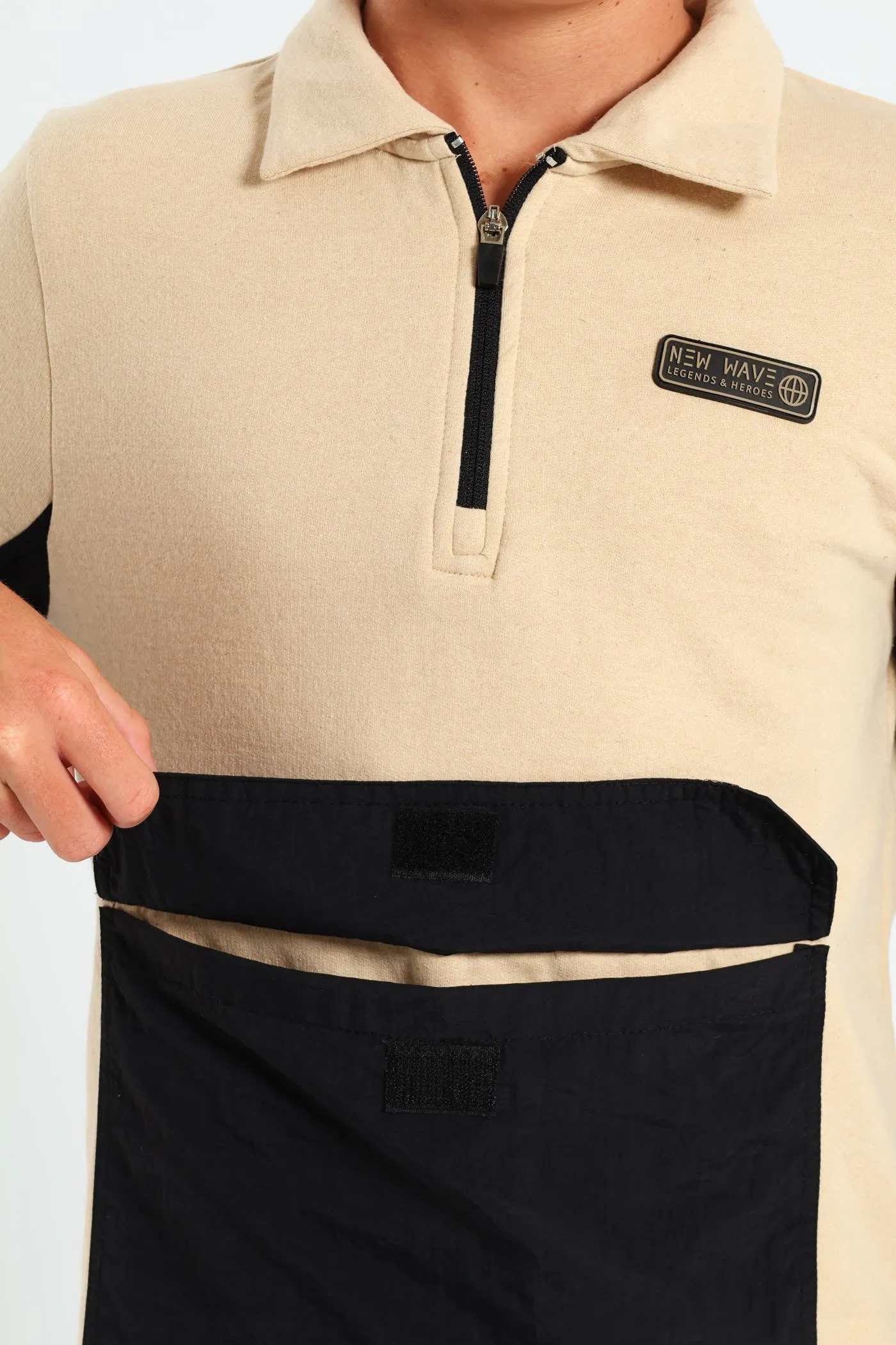 Boys 3/4 Zip Nylon Pocket Fleece Top sold by Edgars product image thumbnail 5