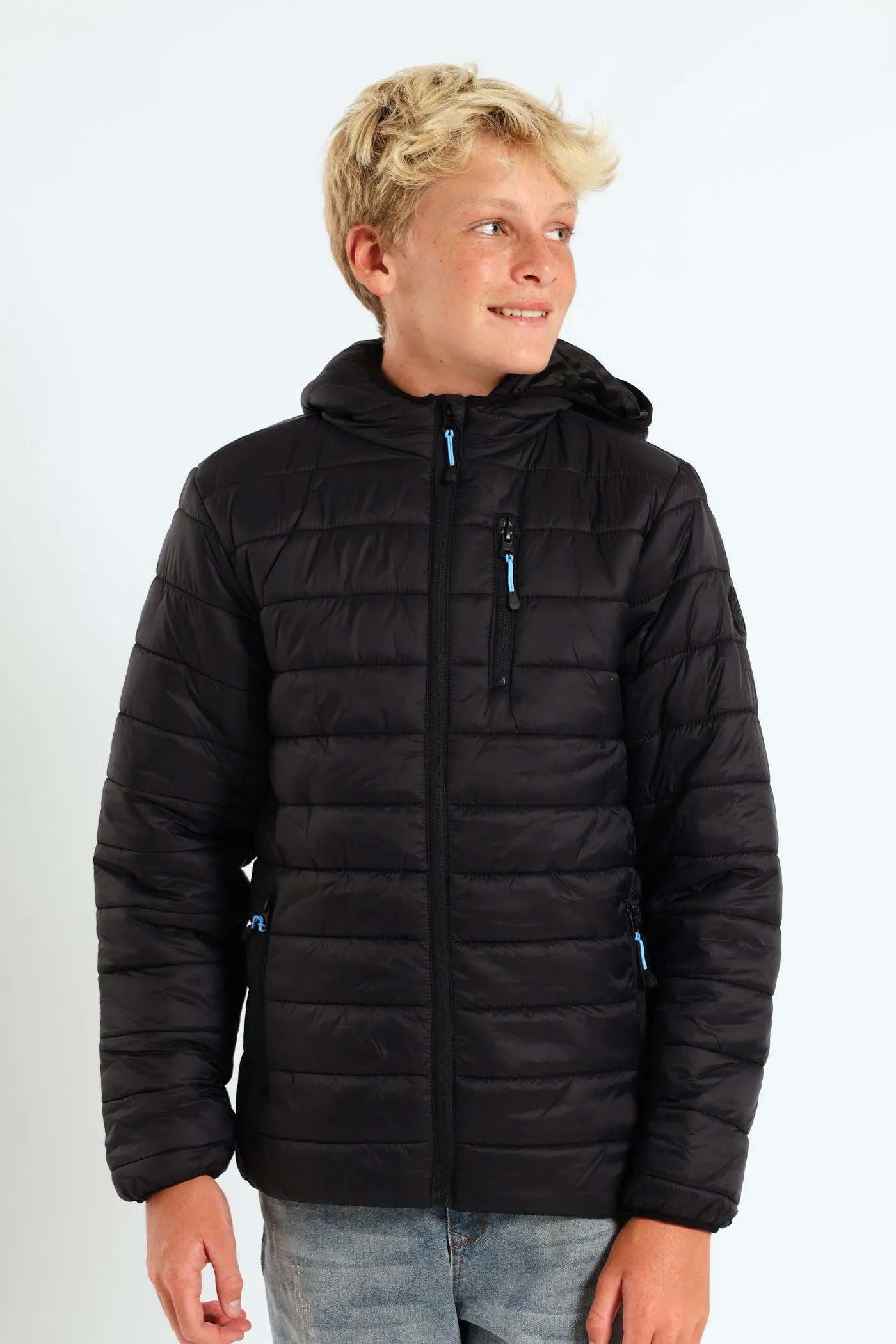 Boys Puffer Jacket - Black sold by Edgars