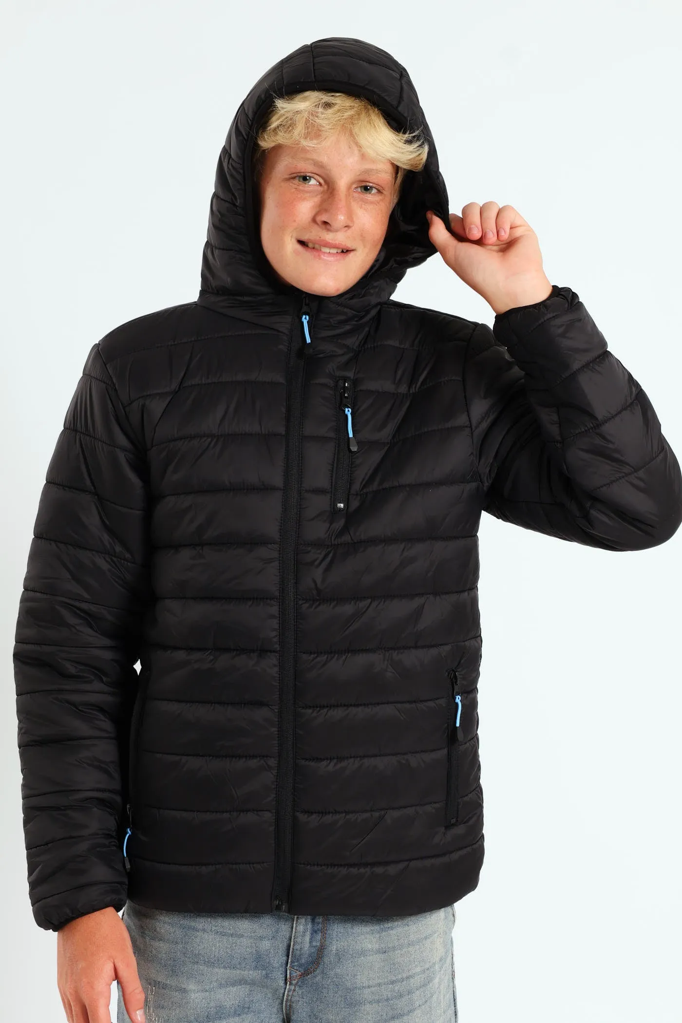 Boys Puffer Jacket - Black sold by Edgars product image thumbnail 3