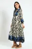 3/4 Sleeve Border Tent Dress - Multi sold by Edgars 