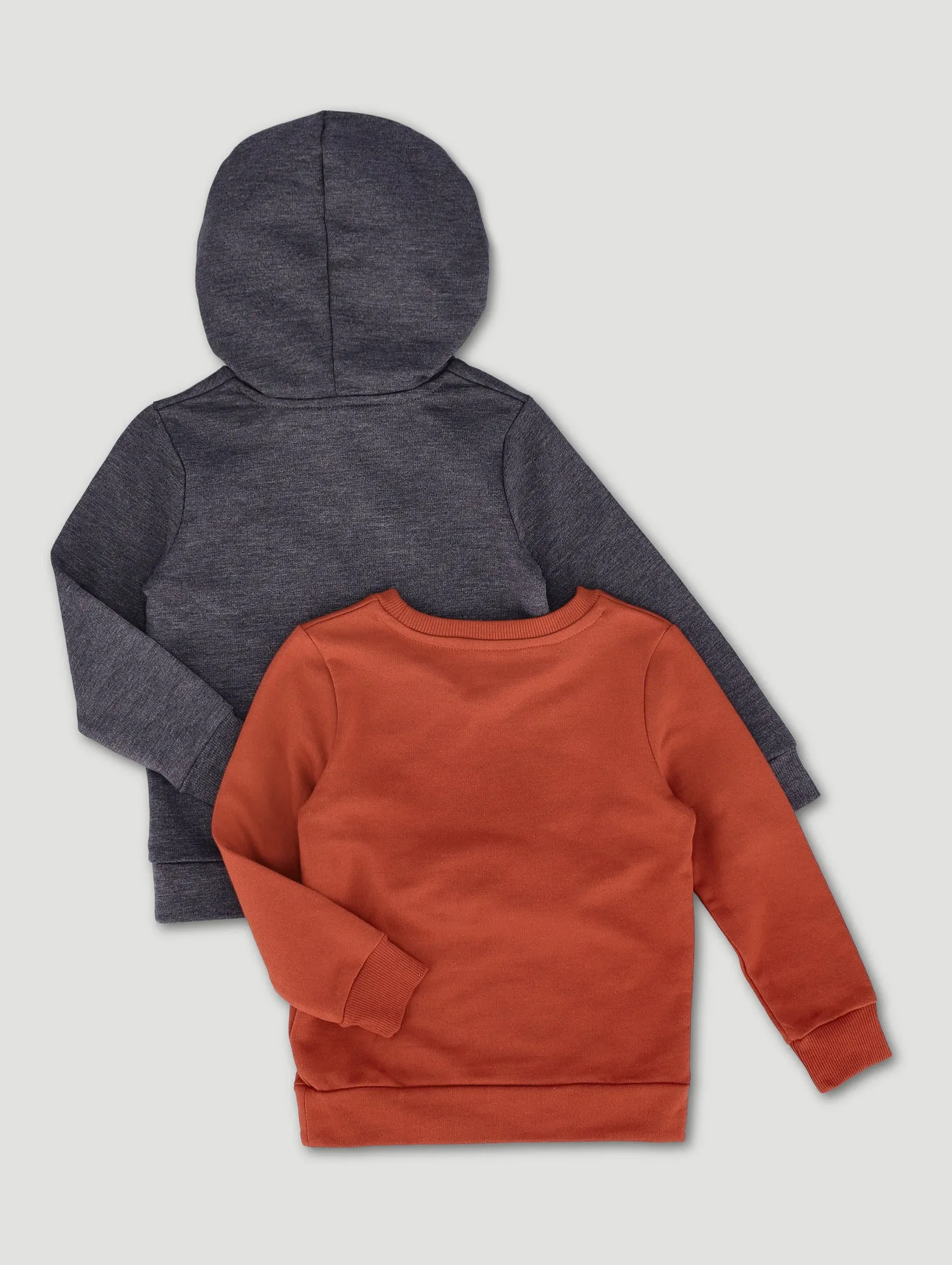Pre-Boys 2 Pack Fleece Tops - Red Ochre/Charcoal sold by Edgars product image thumbnail 2
