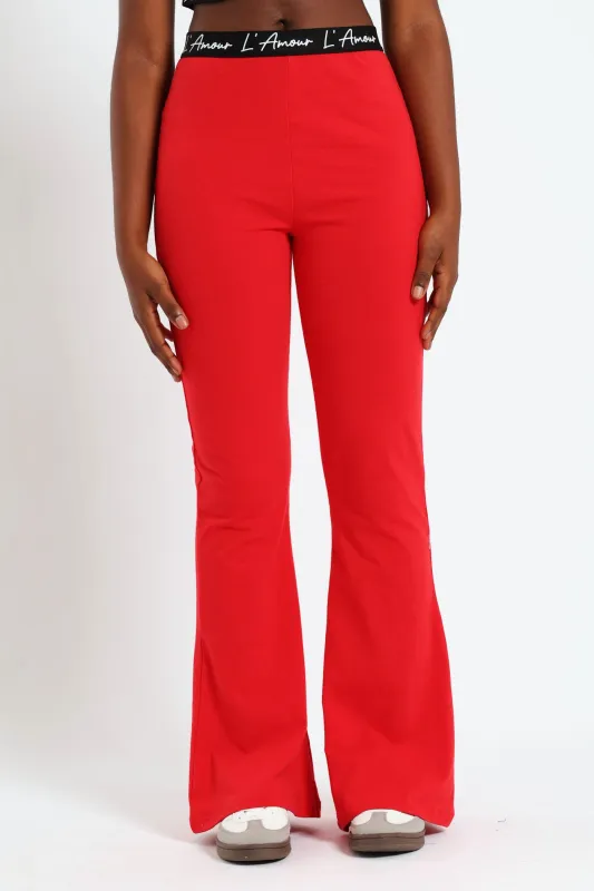 Girls Expo Elastic Pants - Red sold by Edgars
