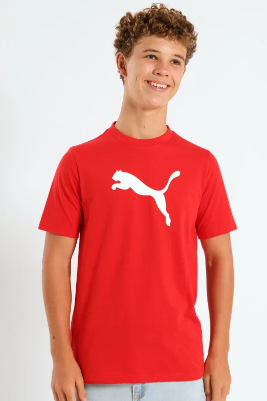 Boys Cat Logo Tee - Red sold by Edgars