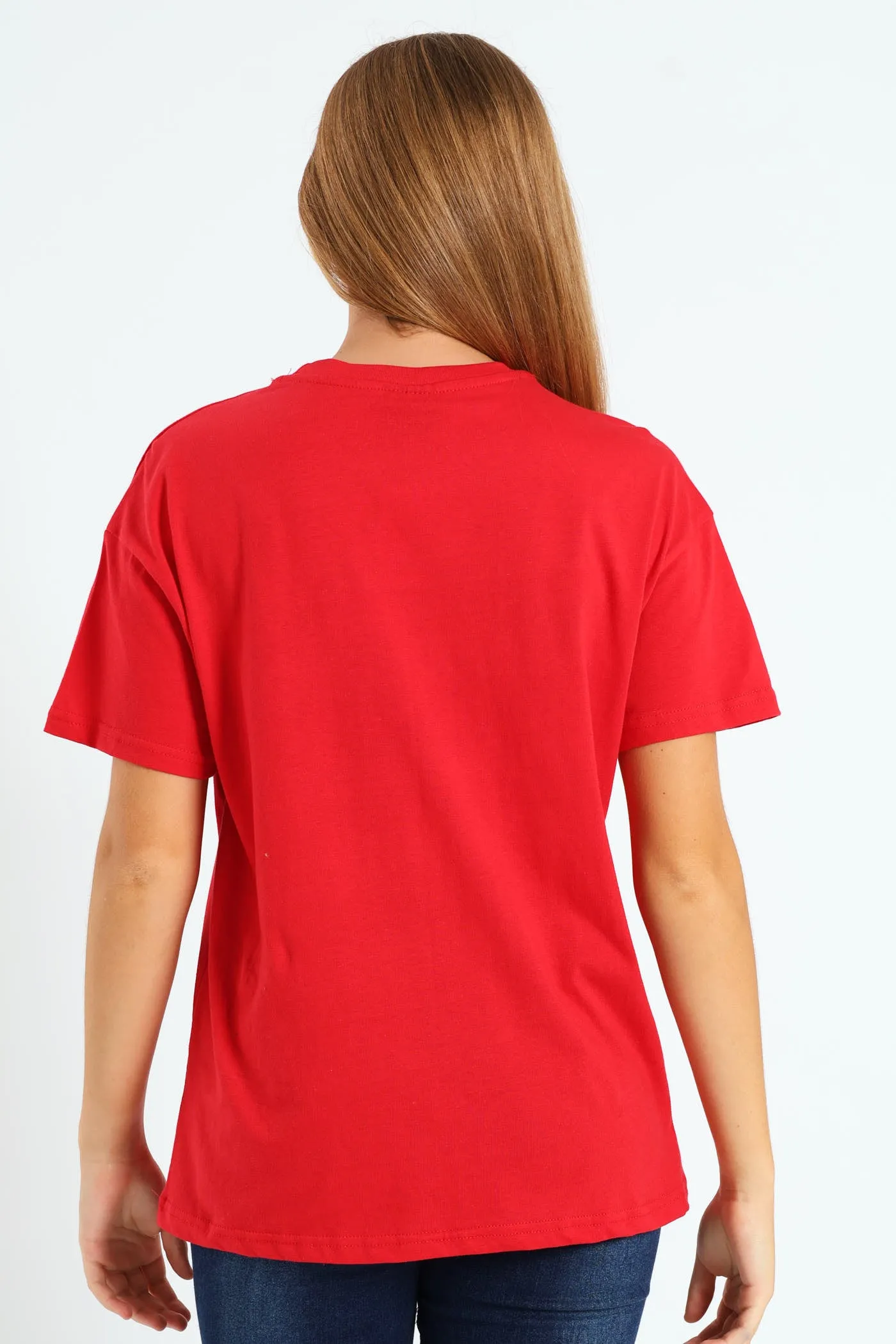 Girls Je T'Aime Oversized Tee - Red sold by Edgars product image thumbnail 4