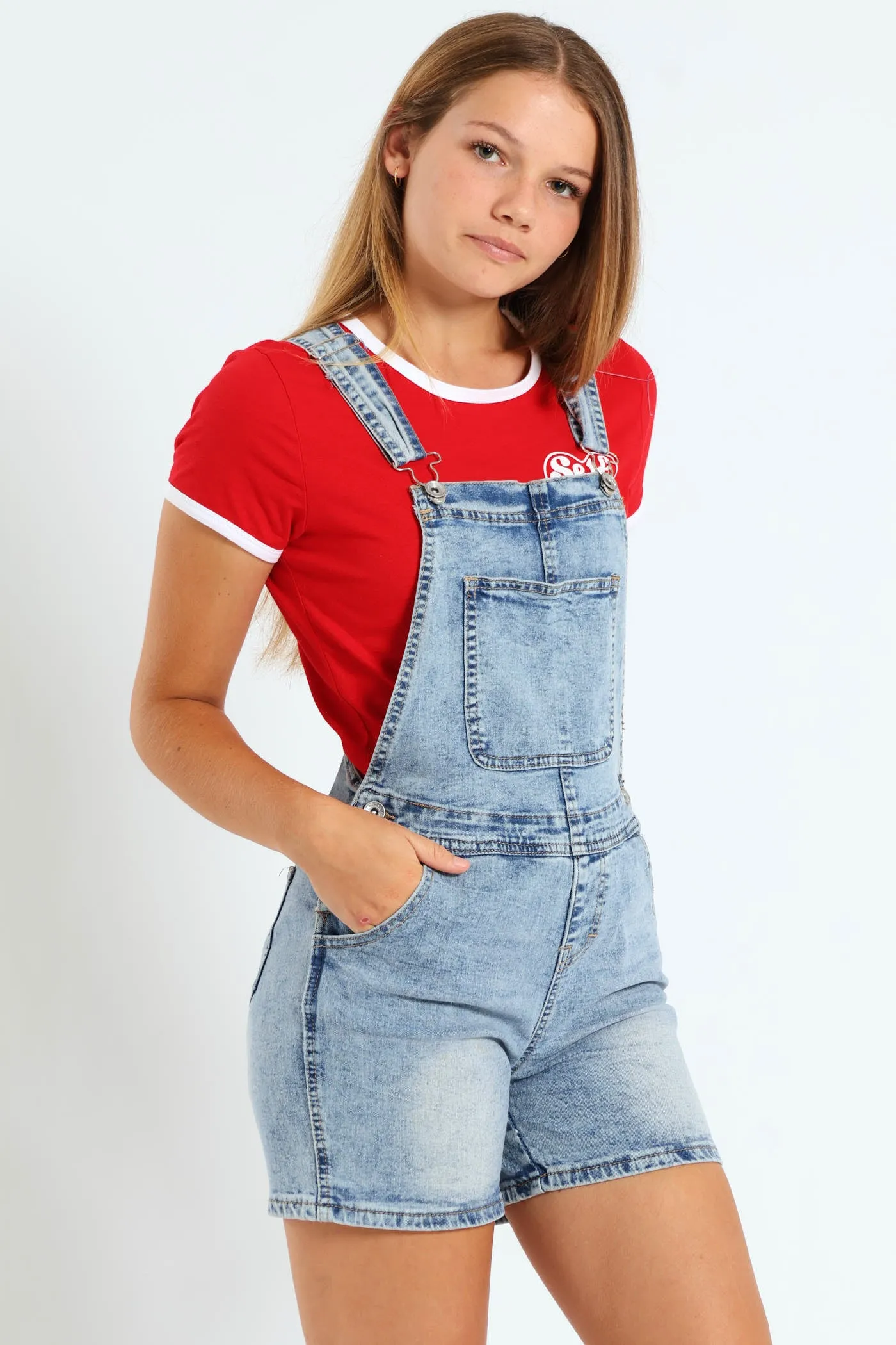 Girls Denim Dungaree - Light Blue sold by Edgars product image thumbnail 2
