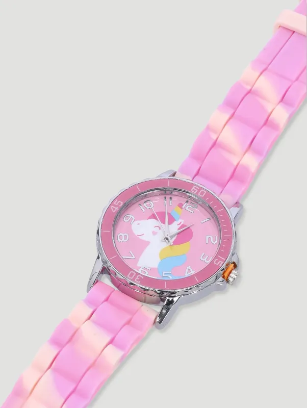 Pre-Girls Ombre Silicone Watch - Pink sold by Edgars
