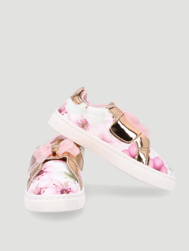 Pre-Girls Printed Bow Sneaker - Pink sold by Edgars