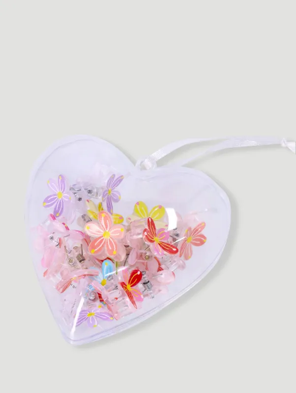 Pre-Girls Flower Clips Heart Gift Set - Multi sold by Edgars