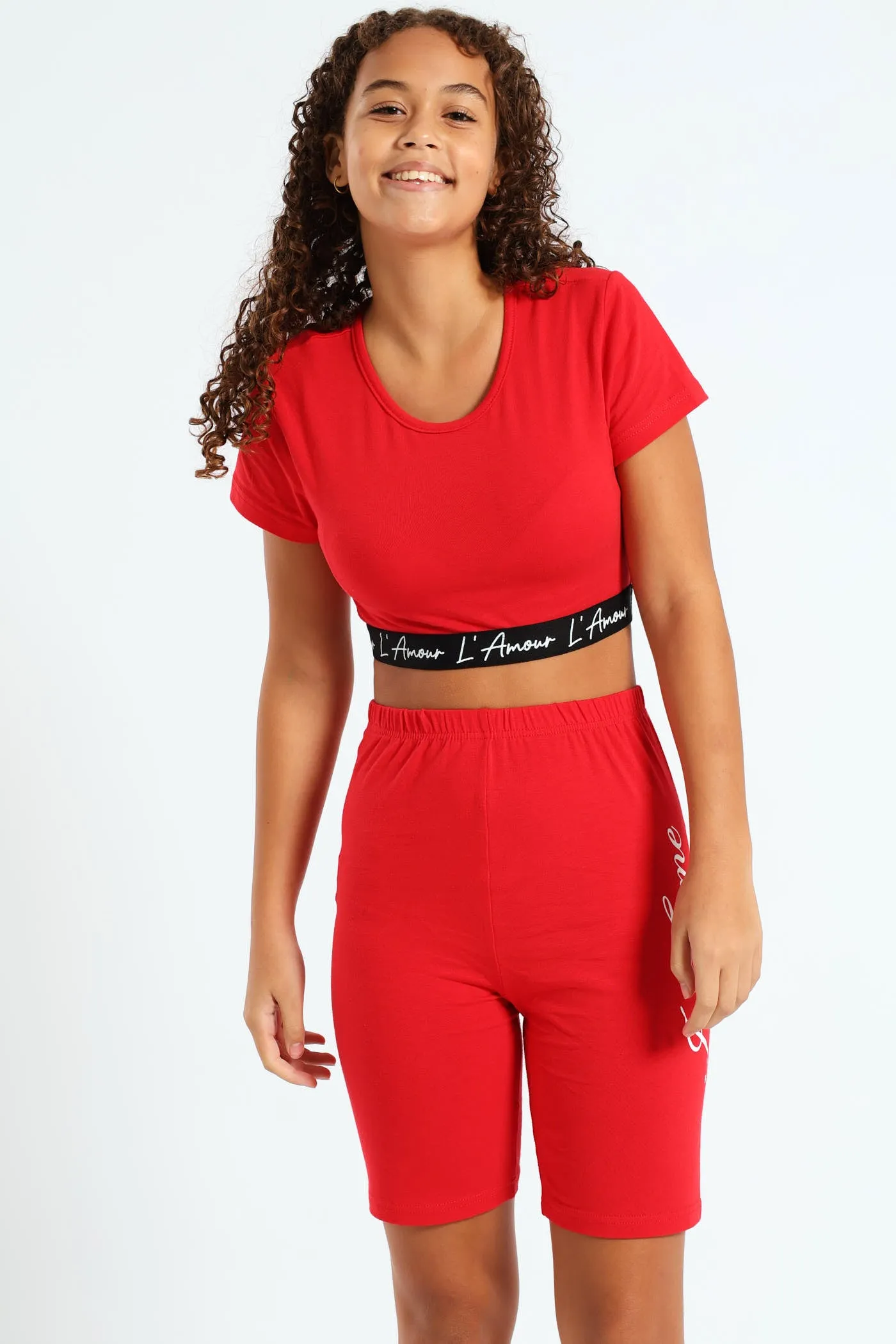 Girls Je T'aime Cycle Short - Red sold by Edgars product image thumbnail 5