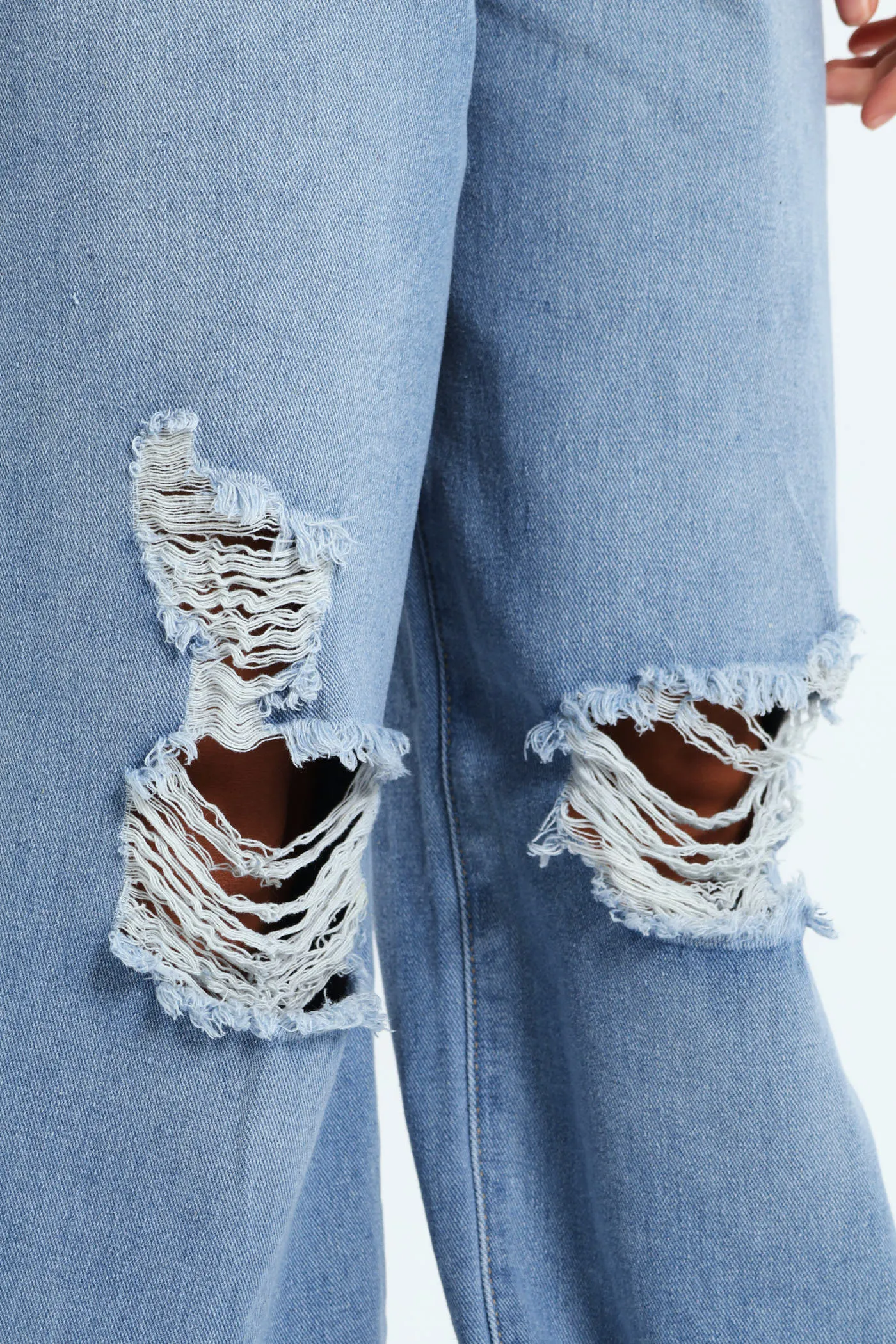 Girls Abrased Wide Leg Rigid Denim - Light Blue sold by Edgars product image thumbnail 4