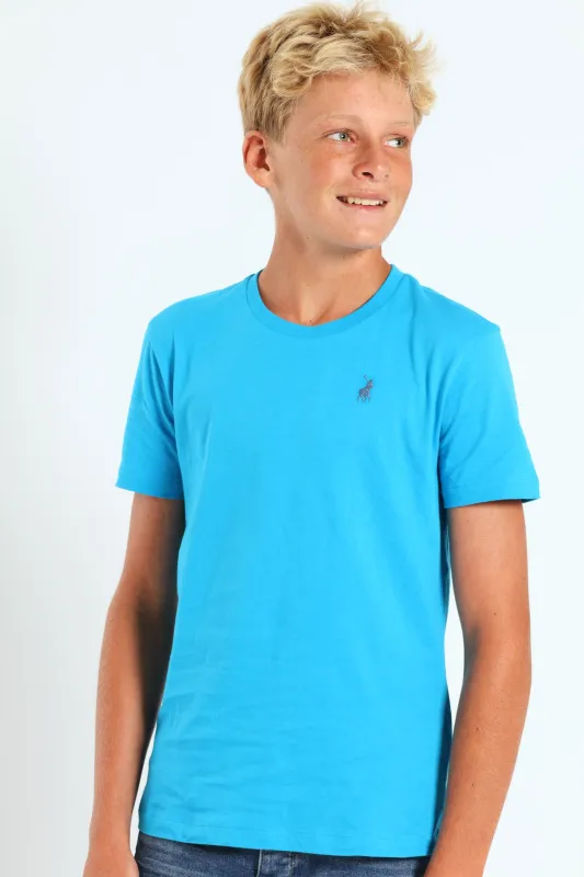 Boys Short Sleeve Classic Tee - Blue sold by Edgars