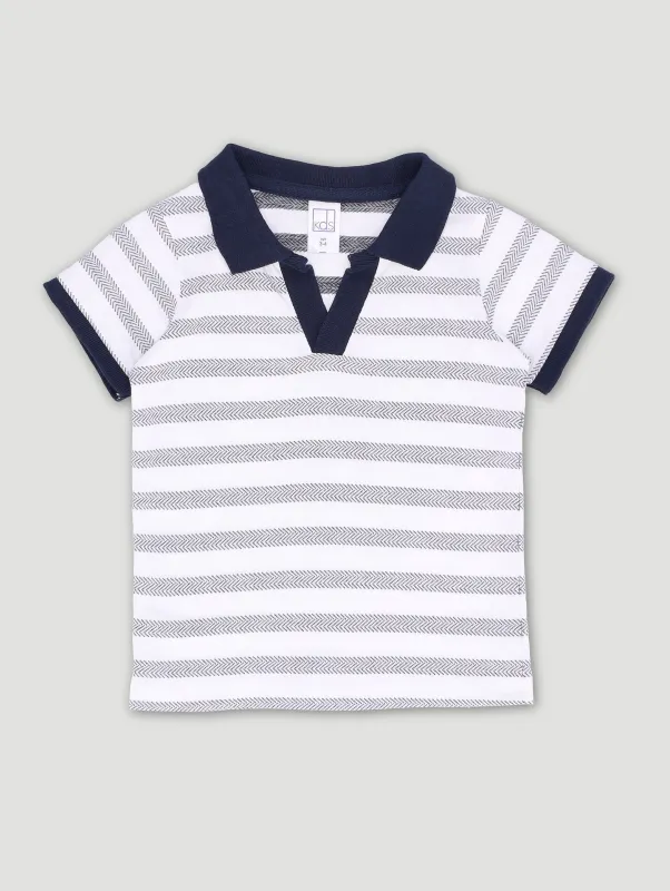 Pre-Boys Jonny Golfer - White/Navy sold by Edgars 