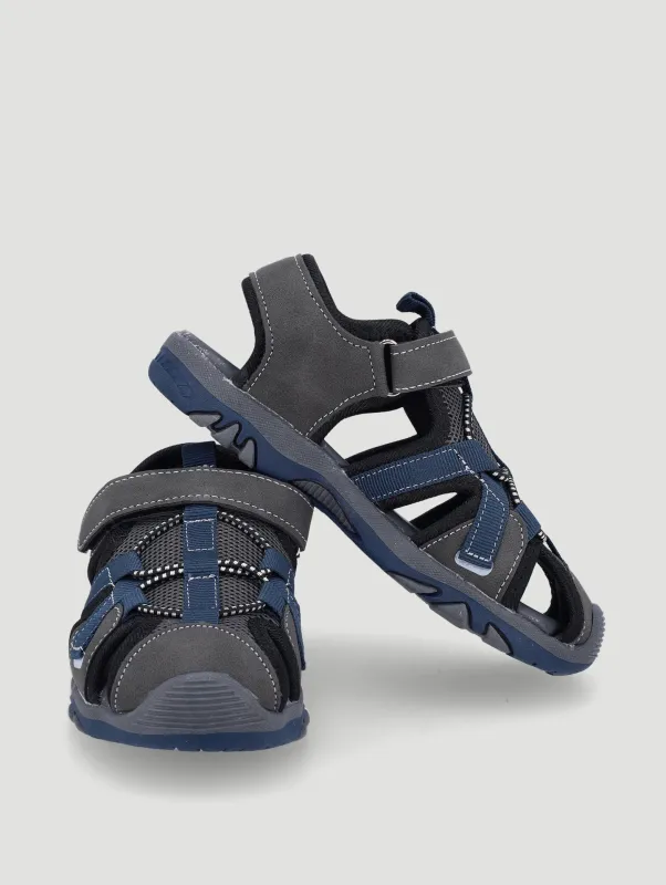 Pre-Boys Closed Toe Adventure Sandal - Navy/Grey sold by Edgars 