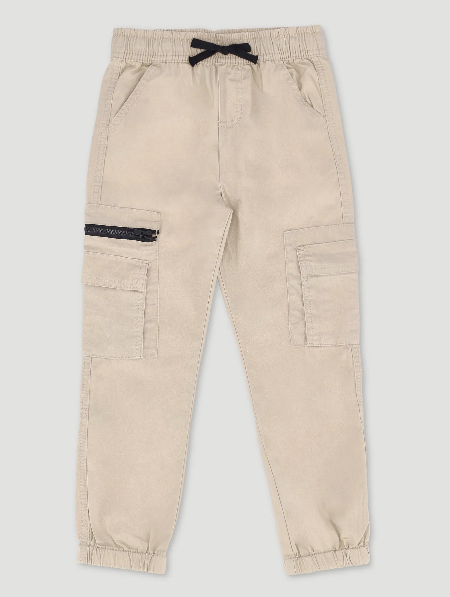 Pre-Boys Zip Cargo Jogger - Stone sold by Edgars
