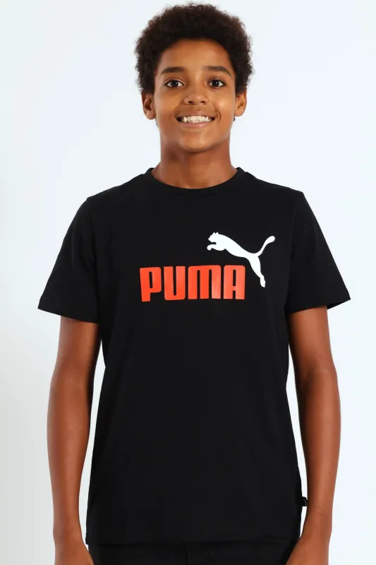 Boys 2 Tone Logo Tee - Black sold by Edgars