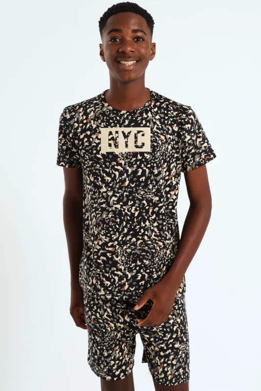 Boys Print Sleep Set - Camo sold by Edgars