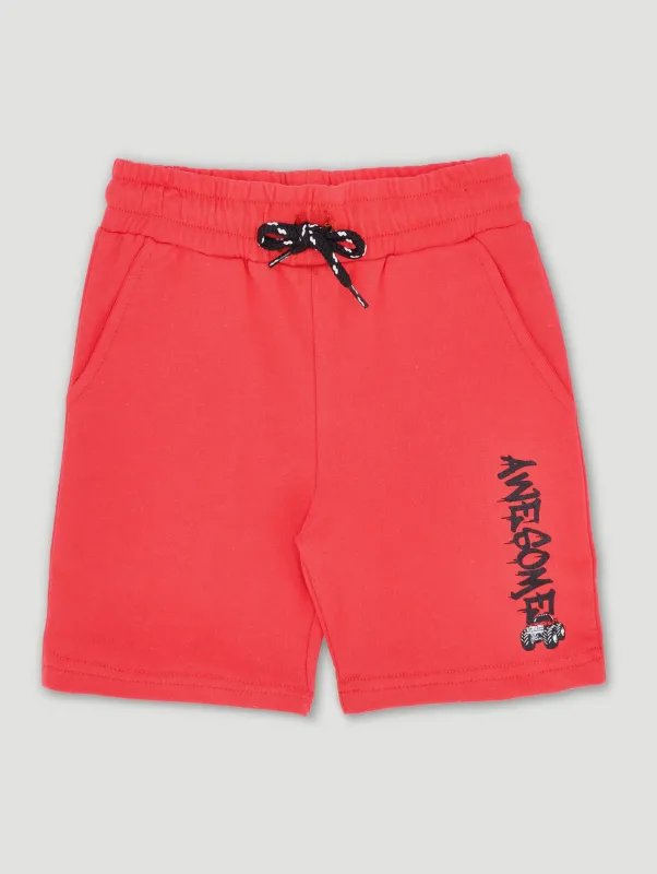 Pre-Boys Fleece Short - Red sold by Edgars 