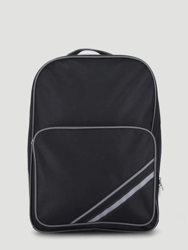 Plain Large School Backpack - Black sold by Edgars