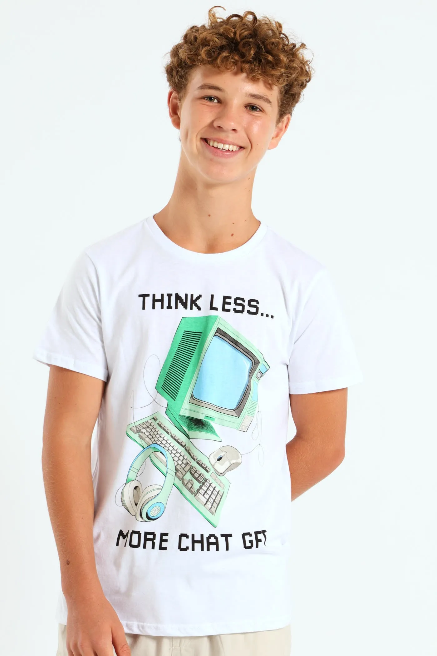 Boys Chat GPT Print Tee - Black sold by Edgars product image thumbnail 3