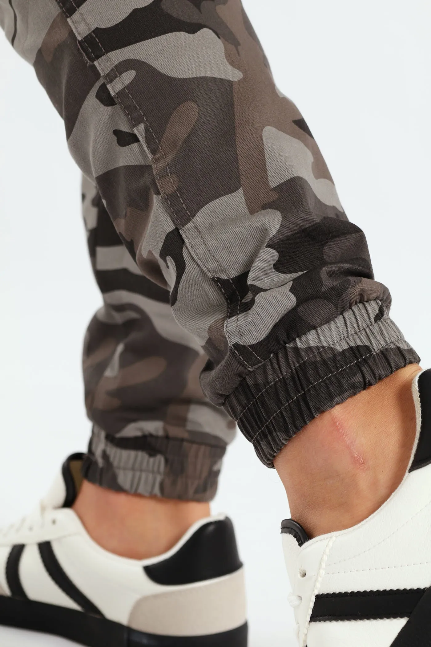 Boys Flat Pocket Camo Cargo Jogger - Grey sold by Edgars product image thumbnail 4