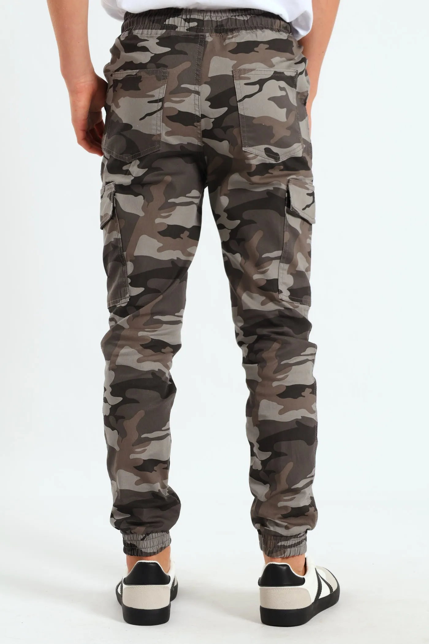 Boys Flat Pocket Camo Cargo Jogger - Grey sold by Edgars product image thumbnail 3
